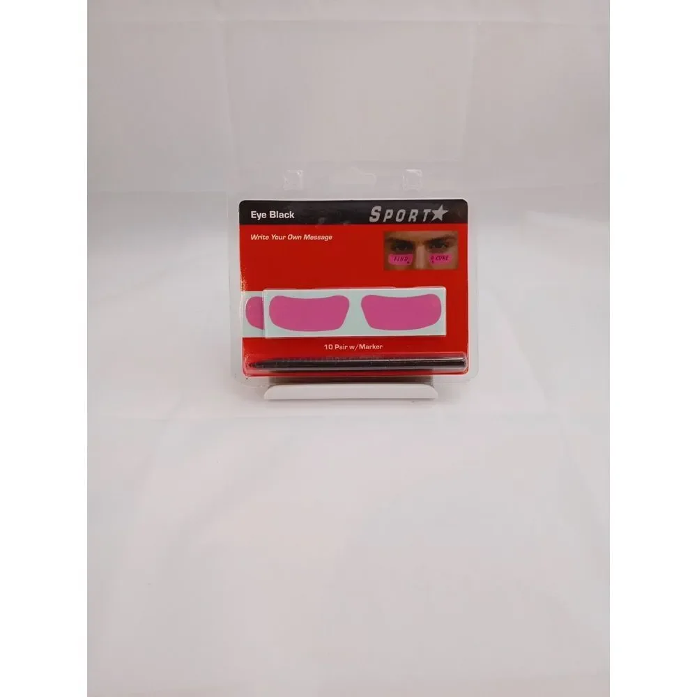 (2 Packs) Sport Star Eye Black Pink Write Your‎ Own Message Pro Style SportStar